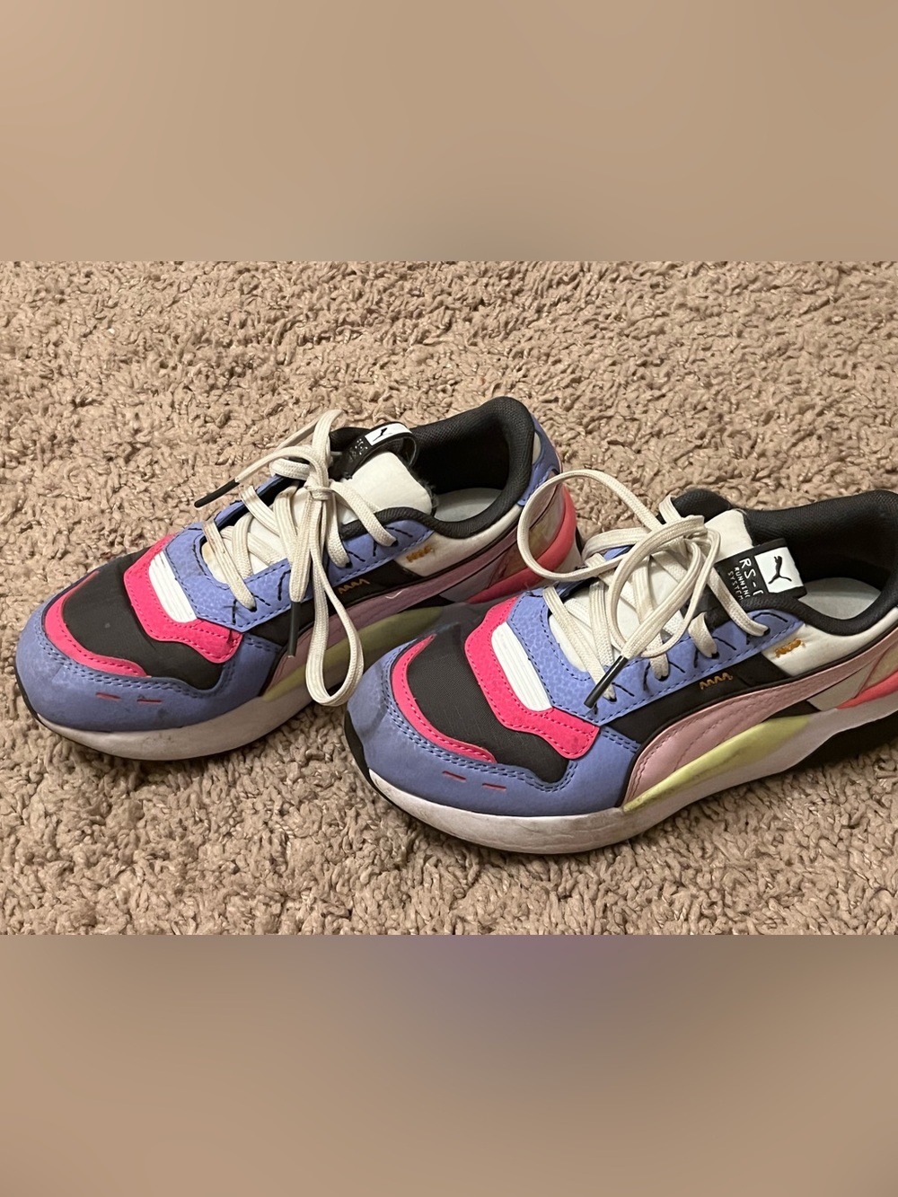 Puma Kids Colorblock Sneakers - Pink, Purple & Black